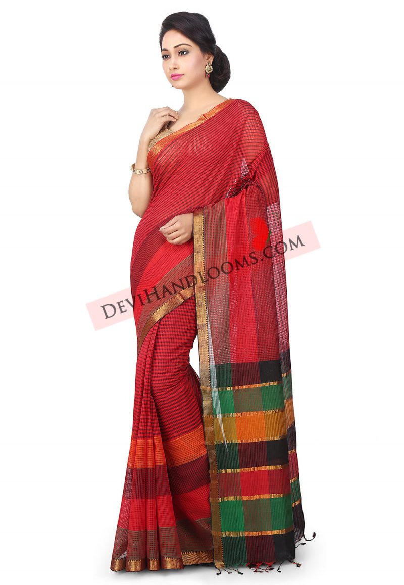Handloom-Mangalgiri-Cotton-Saree-in-Red (3)