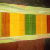 Uppada Yellow with Green Color Checks Silk Saree with Gold color border-2