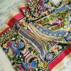 kalamkari hand painted mangalagiri Cotton dupatta-27